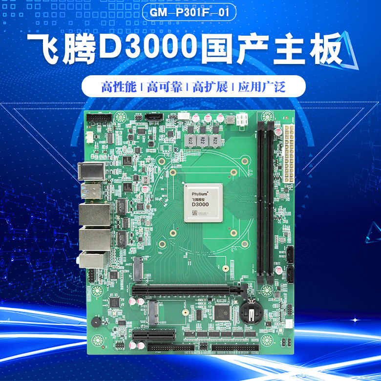 飛騰D3000/8工控主板P301F(圖1) 飛騰D3000/8工控主板P301F(圖1)